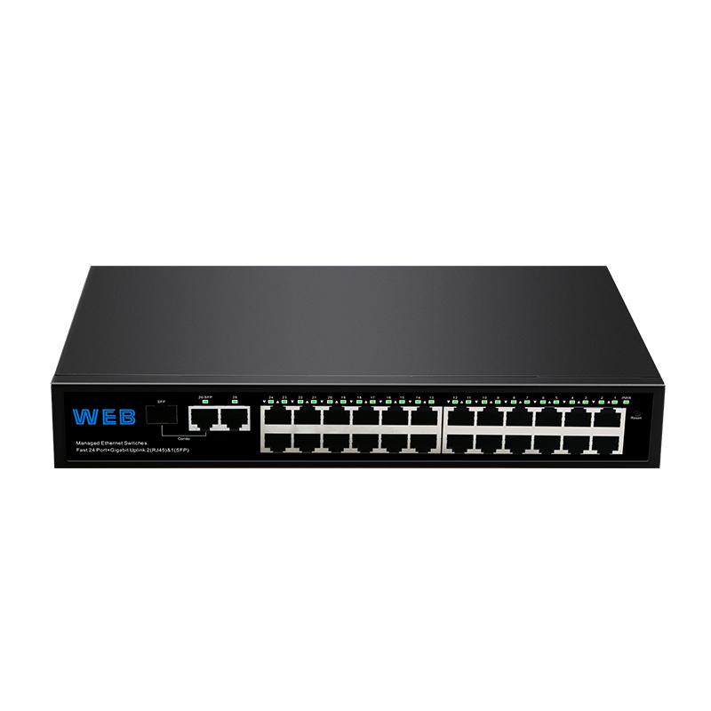 Managed Switch 24 Port Gigabit - 24-port 10/100Mbps + 2-port Gigabit Managed