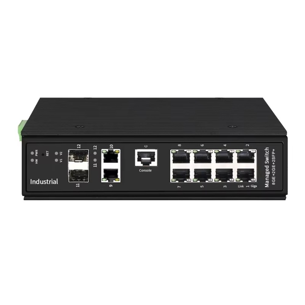 Industrial Switch Din Rail Gigabit - Industrial DIN-Rail 8-Port Gigabit L3 Managed