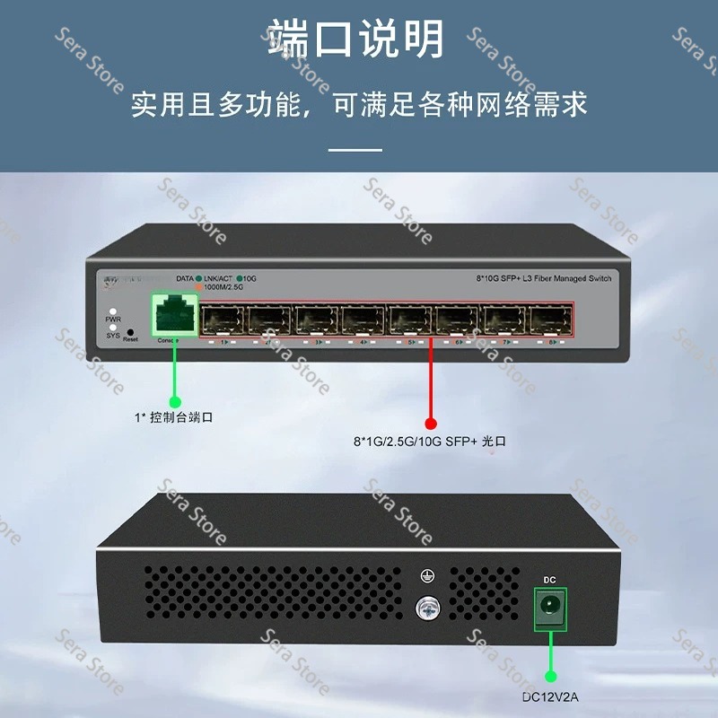 10G Sfp+ Switch 8 Port - 8 Ports Full 10 Gigabit Ethernet