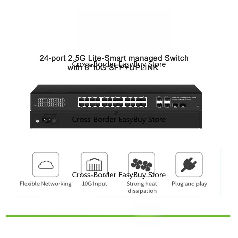 Switch 24 Port 10G Uplink - L-ite-sm-art 24-port 2.5G POE or non