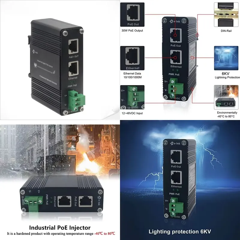 Poe Injector Gigabit 30W - AP01 for Hardened Industrial Gigabit PoE