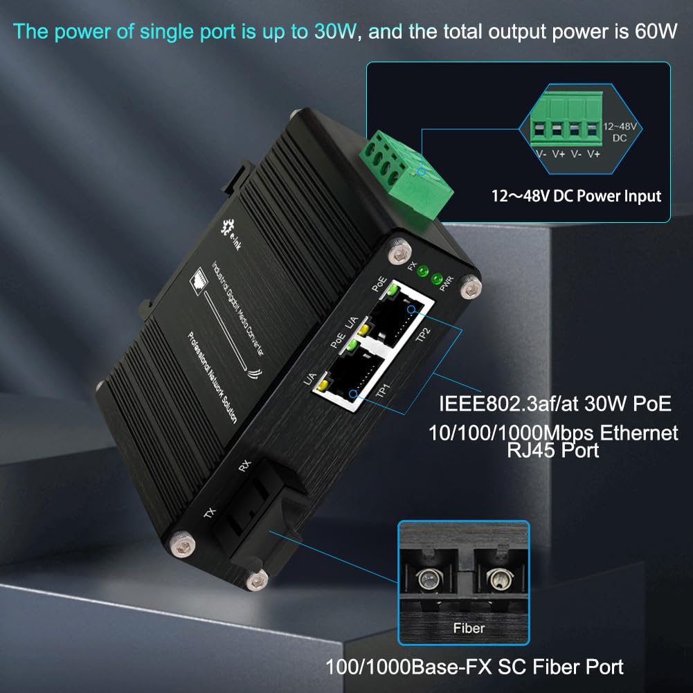 2x10/100/1000M RJ45 IEEE802.3b - đánh giá và giá Industrial Switch Din Rail Gigabit