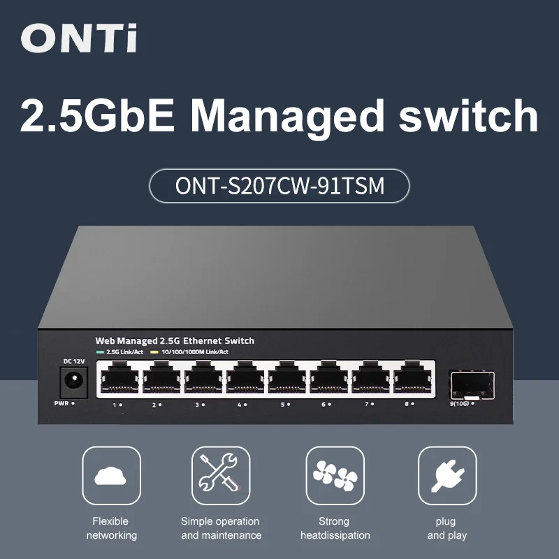 ONTi 2.5GbE Managed Switch 8 P - đánh giá và giá 10G Sfp+ Switch 8 Port