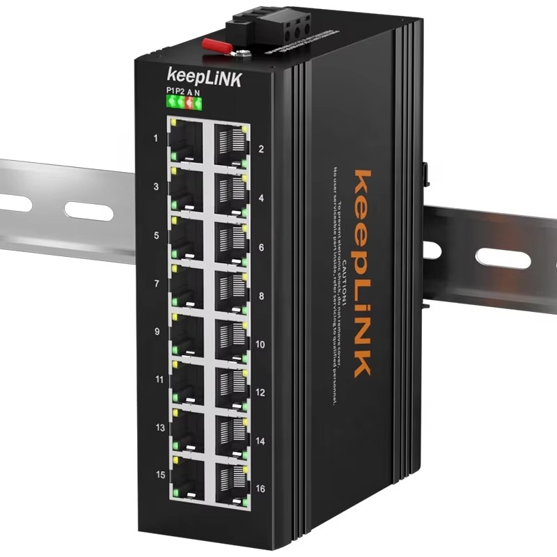 16 Ports Gigabit Switch Indust - đánh giá và giá Industrial Switch Din Rail Gigabit