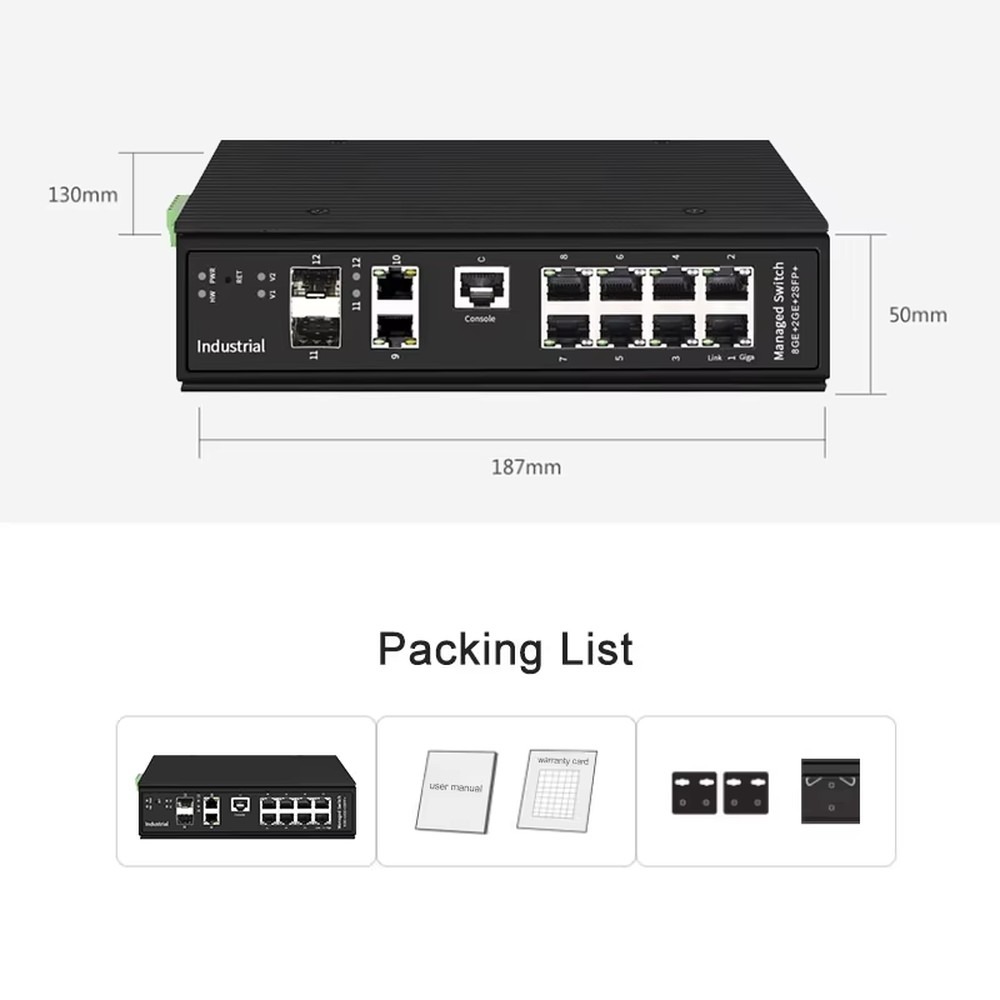 Industrial DIN-Rail 8-Port Gig - đánh giá và giá Industrial Switch Din Rail Gigabit