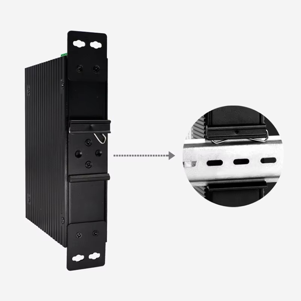 Industrial DIN-Rail 8-Port Gig - đánh giá và giá Industrial Switch Din Rail Gigabit