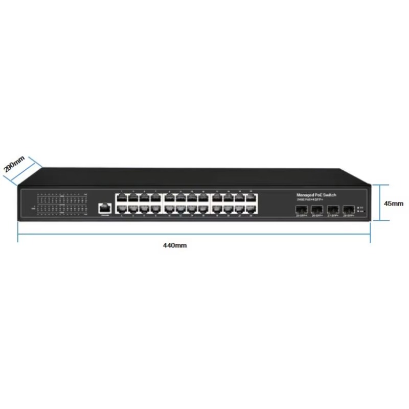 24 Port Gigabit PoE+ Layer 3 M - đánh giá và giá Layer 3 Switch 24 Port Sfp