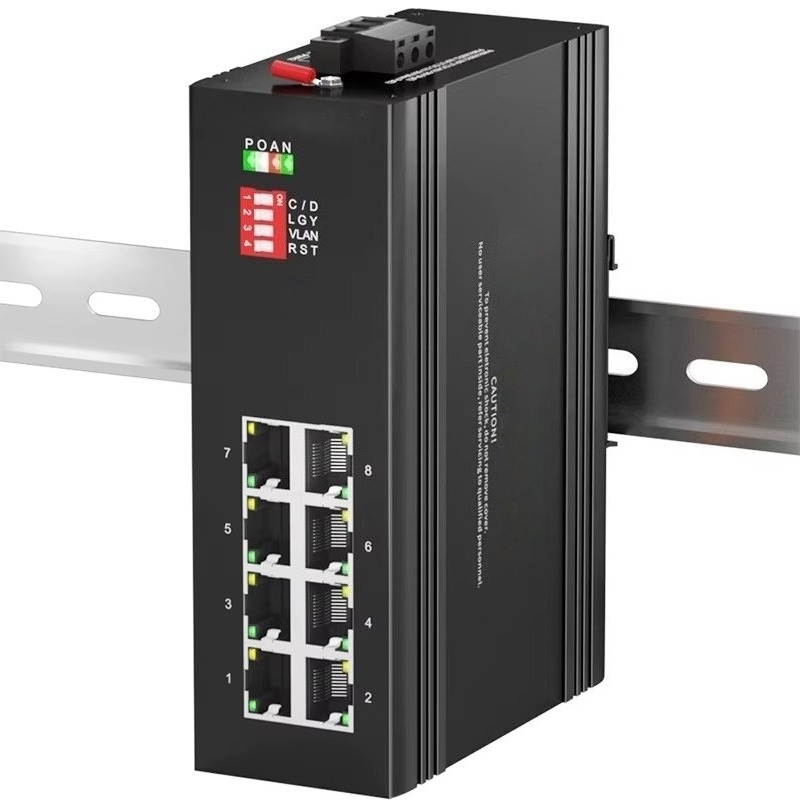 Gigabit Ethernet Switch 8 Port - đánh giá và giá Industrial Switch Din Rail Gigabit