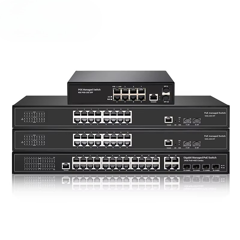 8-Ports 16 24 48 Ports Gigabit - đánh giá và giá Poe Switch 16 Port 802.3At