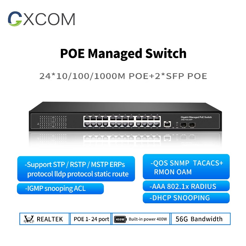 8-Ports 16 24 48 Ports Gigabit - đánh giá và giá Poe Switch 16 Port 802.3At