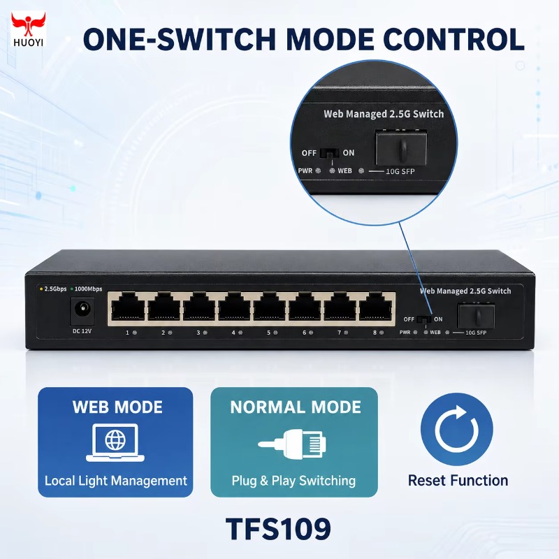 8 Ports 2.5Gb Managed Switch w - đánh giá và giá 10G Sfp+ Switch 8 Port