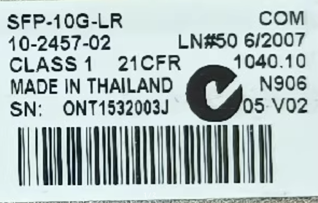 Used For Cisco SFP-10G-LR Modu - đánh giá và giá Sfp Module 10G Lr