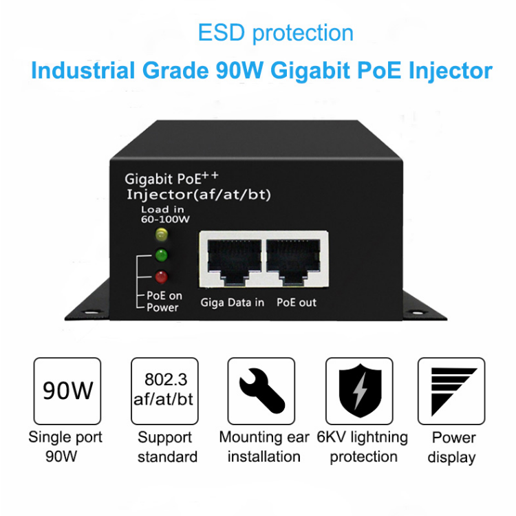 Hi-Power 30W/60W/90W Gigabit P - đánh giá và giá Poe Injector Gigabit 30W