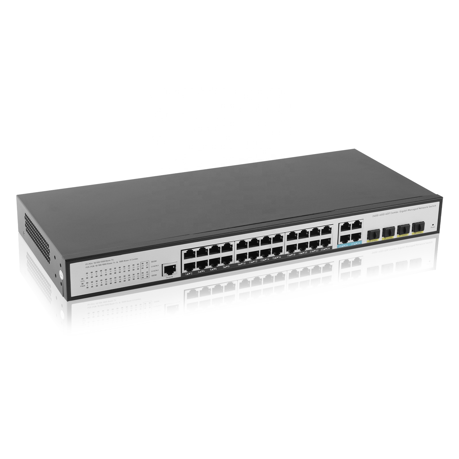 24GE 4SFP 4 Gigabit Uplink L2  - đánh giá và giá Network Switch Rack Mount 1U