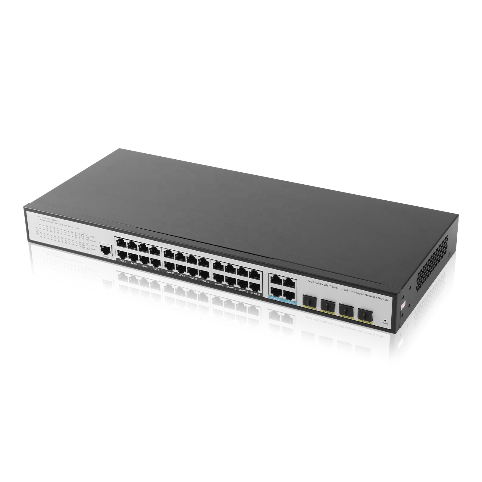24GE 4SFP 4 Gigabit Uplink L2  - đánh giá và giá Network Switch Rack Mount 1U