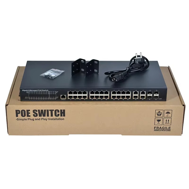 PSE2444GCD-W Gigabit POE Switc - đánh giá và giá Managed Switch 24 Port Gigabit