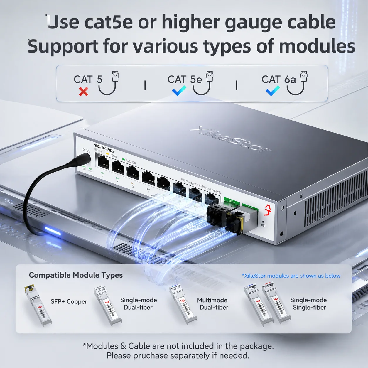 XikeStor SKS3200-8E2X 8-Port 2 - đánh giá và giá 10G Sfp+ Switch 8 Port
