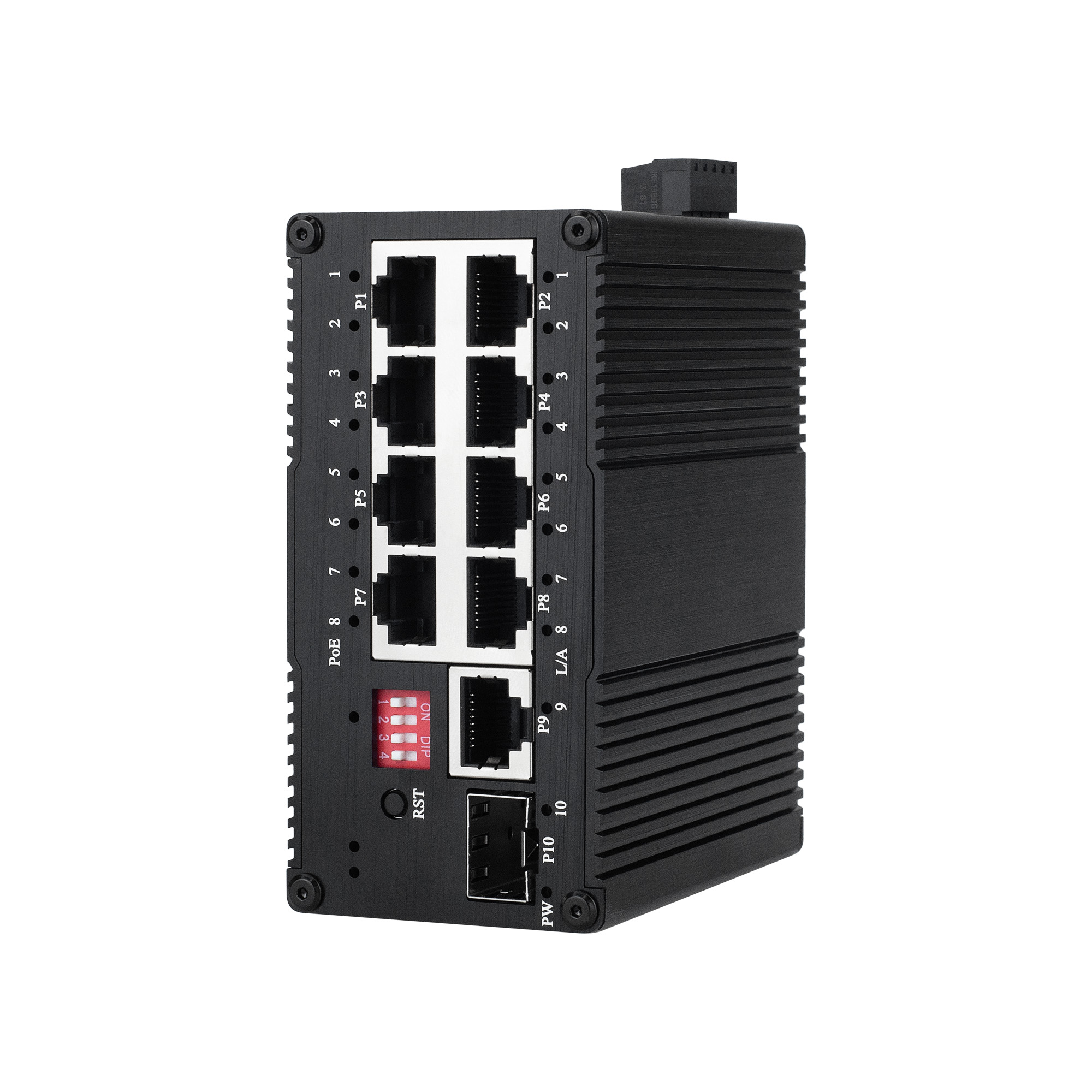 Industrial 9 RJ45+1 SFP Gigabi - đánh giá và giá Industrial Switch Din Rail Gigabit
