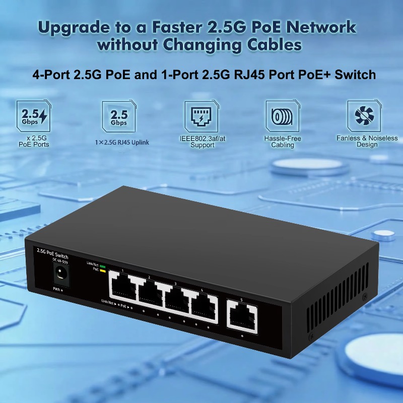 2.5g Poe Switch Unmanaged 60w  - đánh giá và giá Switch 5 Port 2.5G Unmanaged