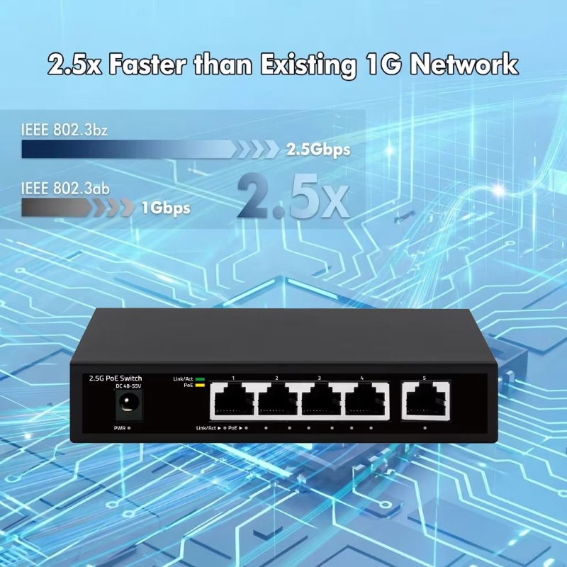 2.5g Poe Switch Unmanaged 60w  - đánh giá và giá Switch 5 Port 2.5G Unmanaged