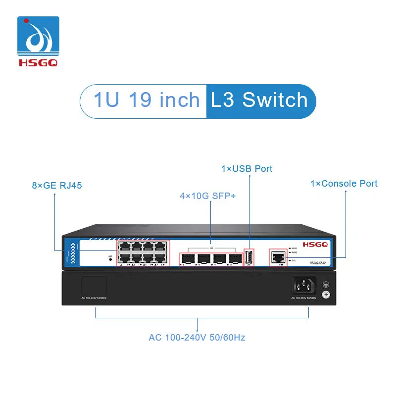 2026/HSGQ-5512 12 Port 8*GE +  - đánh giá và giá 10G Sfp+ Switch 8 Port