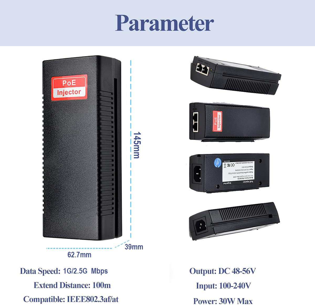 PSE30TG/PSE802G Power Over Eth - đánh giá và giá Poe Injector Gigabit 30W