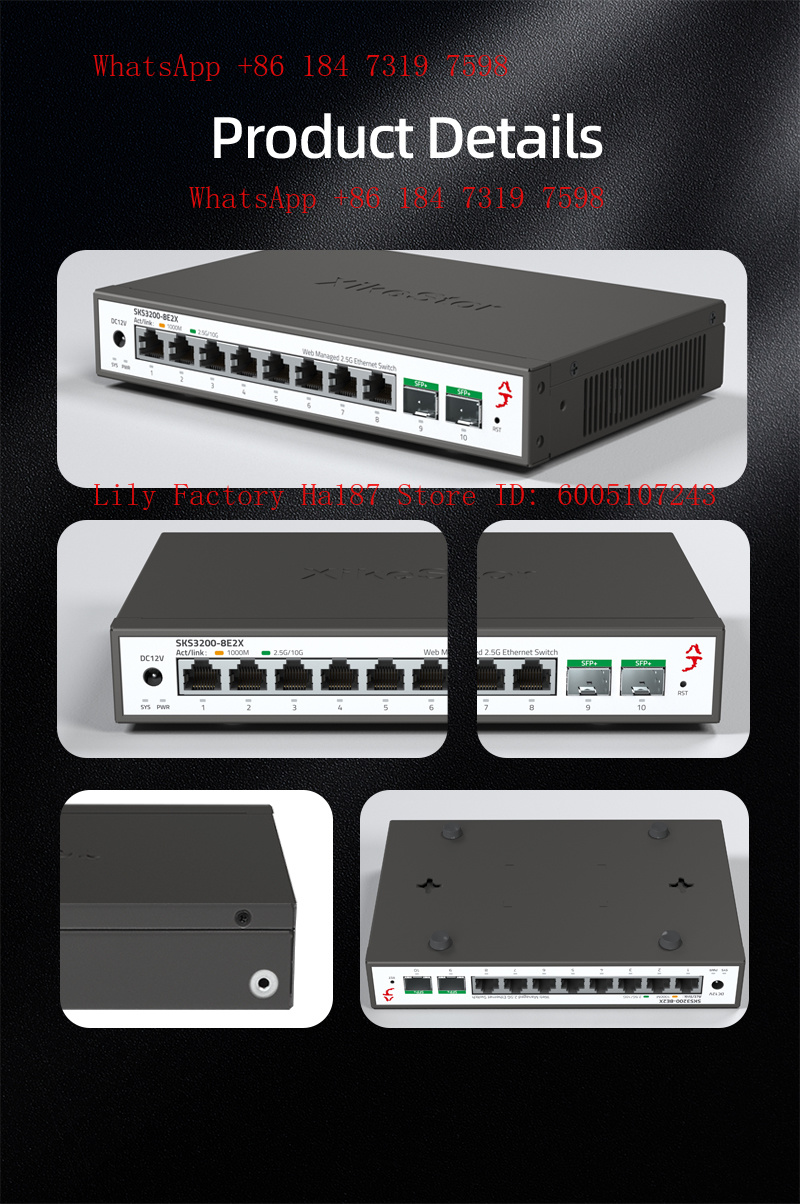 XikeStor 8*2.5G RJ45 2*10G SFP - đánh giá và giá 8 Port 2.5G Switch Unmanaged