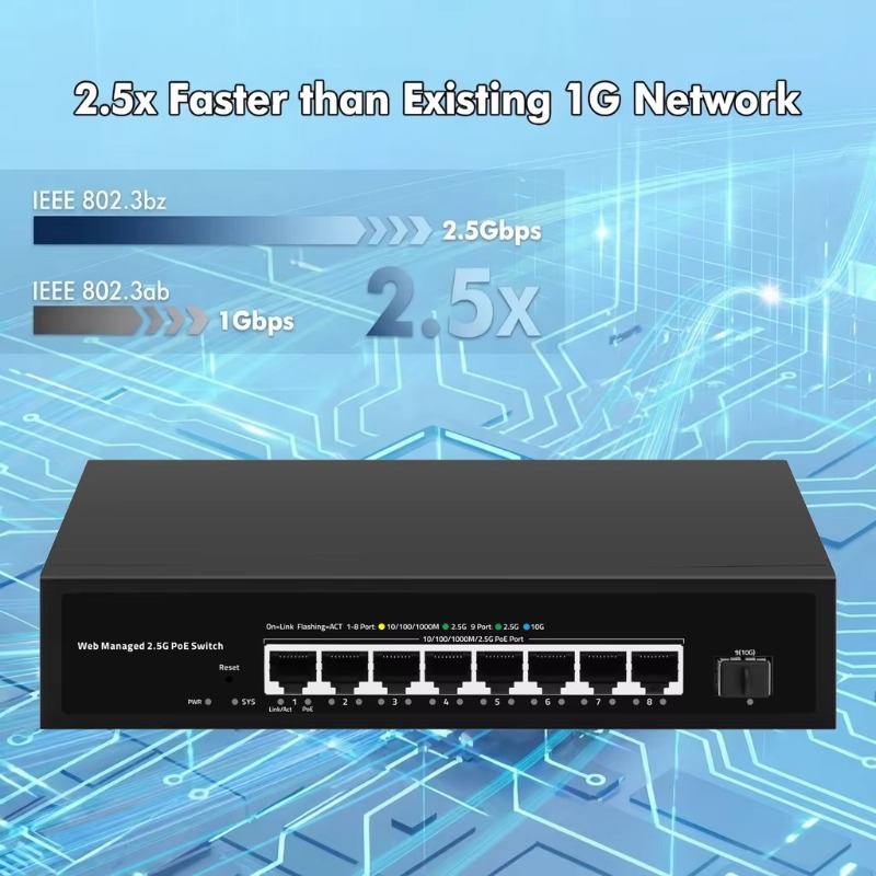 9-Port Multi-Gigabit POE LAN S - đánh giá và giá 10G Sfp+ Switch 8 Port