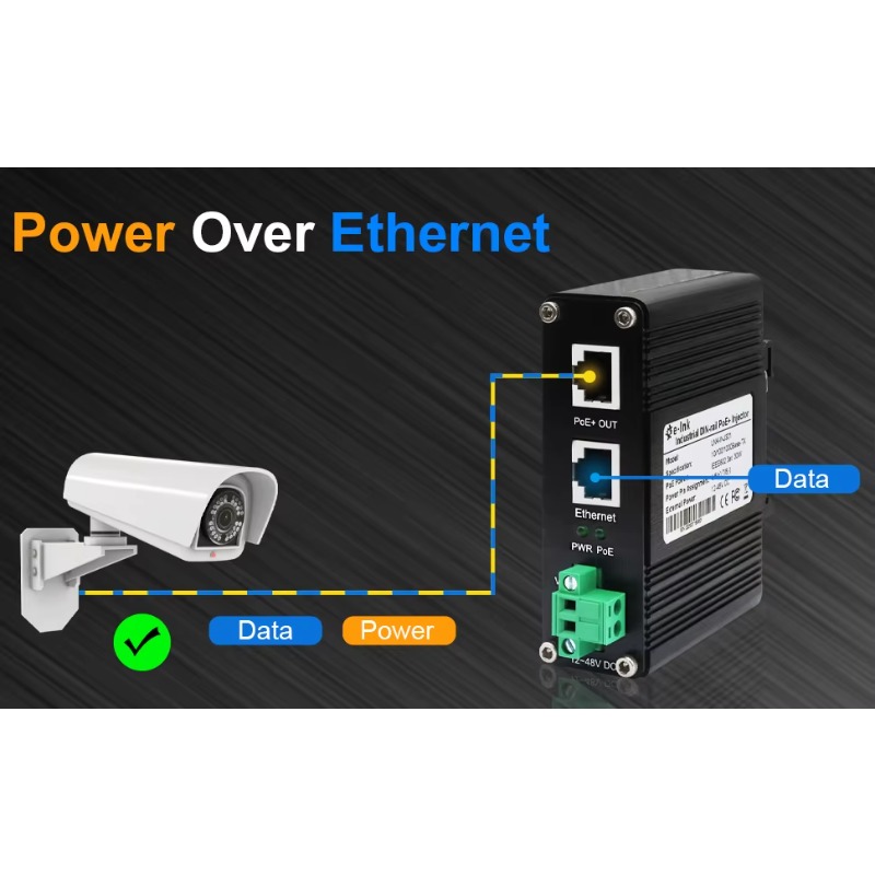 CCTV Security 12VDC to 48VDC I - đánh giá và giá Poe Injector Gigabit 30W