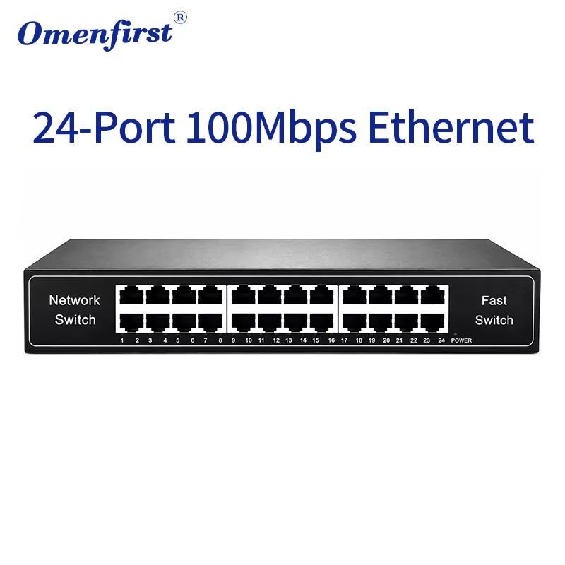 24 Port Fast Ethernet Switch 1 - đánh giá và giá Network Switch Rack Mount 1U
