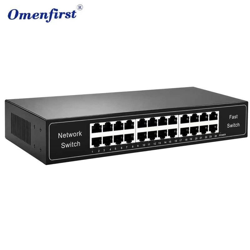 24 Port Fast Ethernet Switch 1 - đánh giá và giá Network Switch Rack Mount 1U